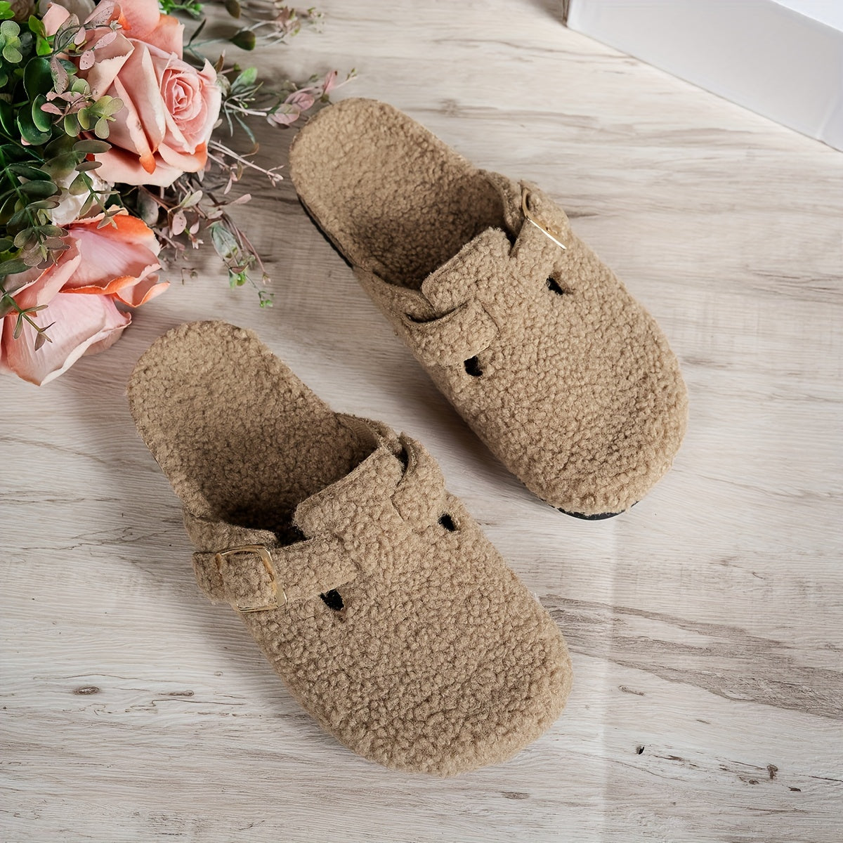 Cozy & Stylish Women's Fuzzy Slippers - Soft, Comfortable Indoor/Outdoor Shoes for All Seasons, Ladies Slippers